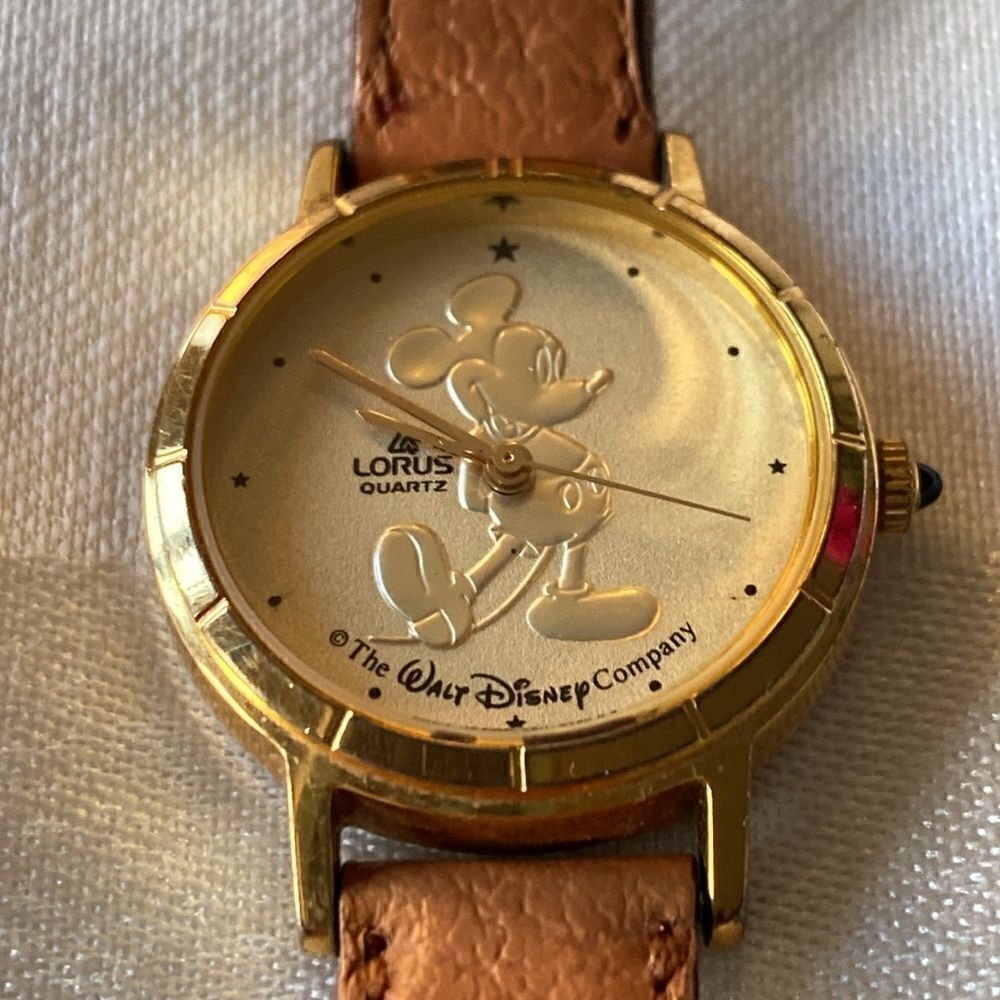 Vintage gold Mickey Mouse watch